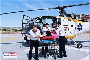 اورژانس هوایی لامرد ناجی مادر باردار۳۷ ساله