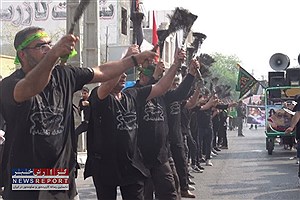 جلوه‌های تماشایی از عزاداری روز تاسوعا در گرمای ۵۰ درجه شهر لامرد