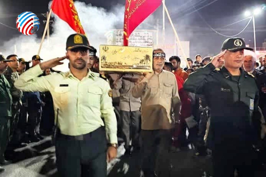 لامرد میزبان پیکر مطهر شهید گمنام دفاع مقدس