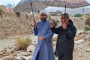 بازدید دادستان و شهردار لامرد از نقاط حساس بارندگی